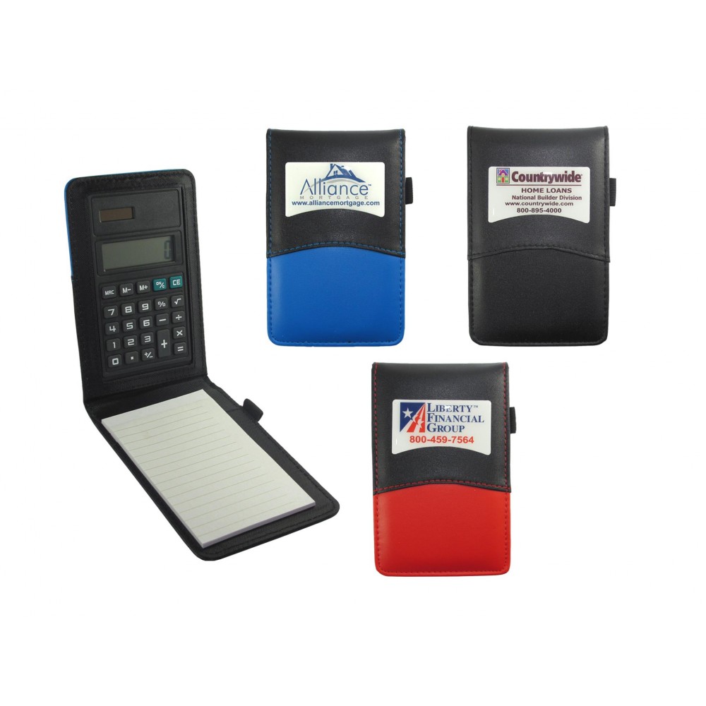 Custom Imprinted Atlanta Leatherette Handy Jotter with Calculator Custom Imprinted Atlanta Leatherette Handy Jotter with Calculator
