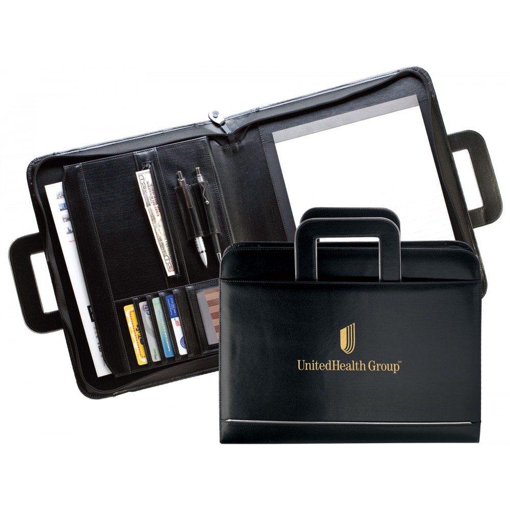 CEO Zip Zipper Portfolio w/Handles Custom Imprinted CEO Zip Zipper Portfolio w/Handles Custom Imprinted