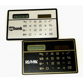 Ultra Thin Solar Powered Calculator with Logo