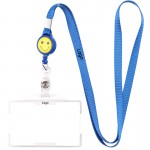 Customized Transparent ID Card Badge Holder with Telescopic Lanyard