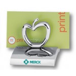 Personalized Chrome Metal Apple Business Card Holder