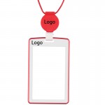 Metal ID Card Badge Holder with Telescopic Lanyard with Logo