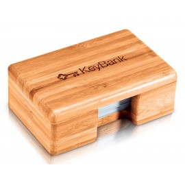 Bamboo Business Card Holder with Logo