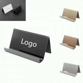 Stainless Steel Business Card Holder with Logo