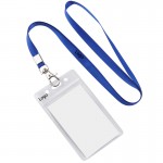 Waterproof Transparent ID Card Badge Holder with Lanyard with Logo
