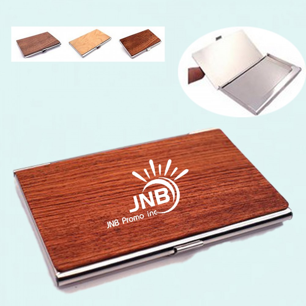Personalized Business Card Holder made of Wood