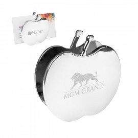 Metal Apple Business Card Memo Holder with Logo  Metal Apple Business Card Memo Holder with Logo