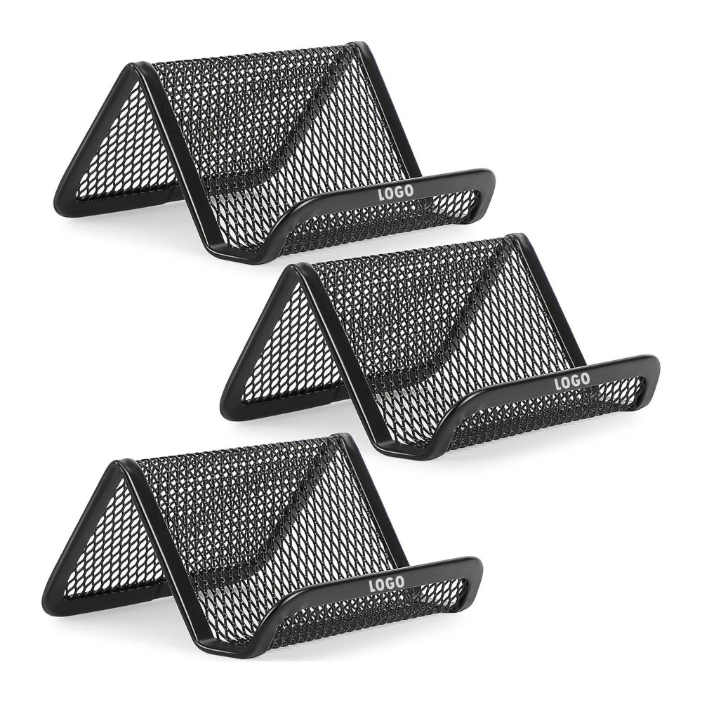 Mesh Business Card Holder For Desk with Logo Mesh Business Card Holder For Desk with Logo