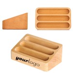 Wooden Desk Business Card Holder with Logo