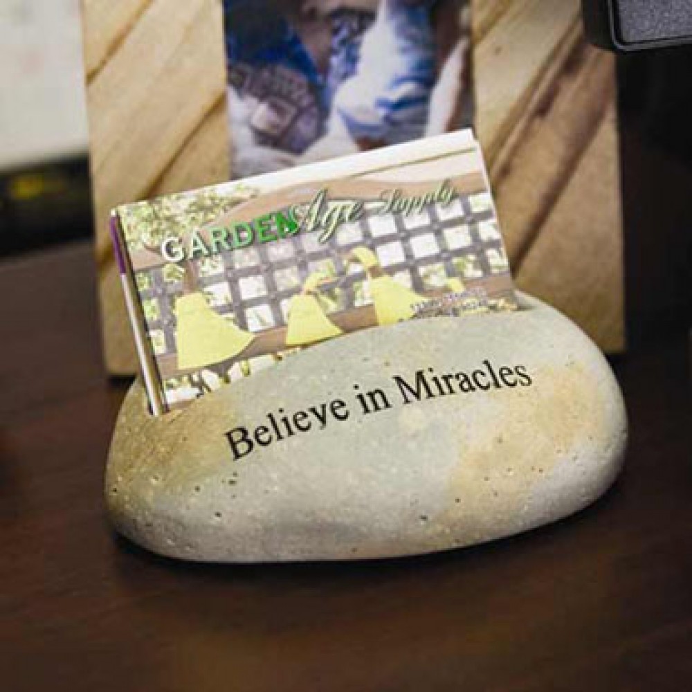 Natural Stone Business Card Holder (Sandblasted) Custom Printed Natural Stone Business Card Holder (Sandblasted) Custom Printed
