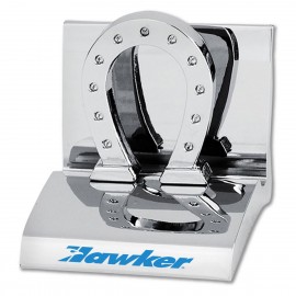 Personalized Horseshoe Chrome Business Card Holder  Personalized Horseshoe Chrome Business Card Holder