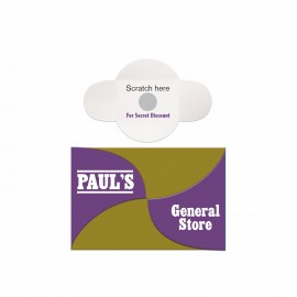 Logo Branded Scratch Off Self Locking Gift Card Holder Full Color (3"x2")  Logo Branded Scratch Off Self Locking Gift Card Holder Full Color (3"x2")
