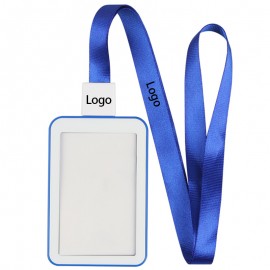 Logo Branded Two-Sided Transparent ID Card Badge Holder