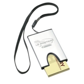 Promotional Aliante Card Holder w/Lanyard - Silver