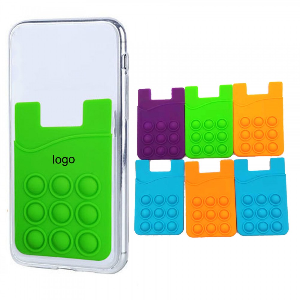 Promotional Pop Fidget Toy Phone Card Holder