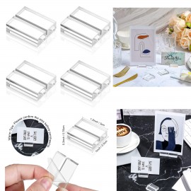Custom 1.2 Inches Acrylic Stands Clear Place Card Holders
