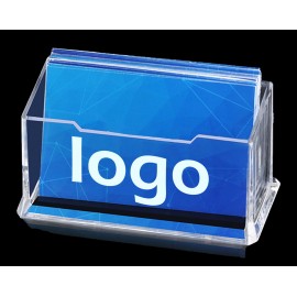 Transparent Single -Layer Plastic Business Card Holder with Logo