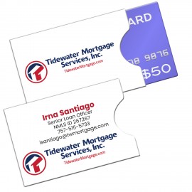 Open Thumb Gift Card Holder Sleeve Offset Printed (3"x 2") with Logo  Open Thumb Gift Card Holder Sleeve Offset Printed (3"x 2") with Logo