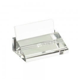 4" x 2.5" Crystal Business Card Holder with Logo