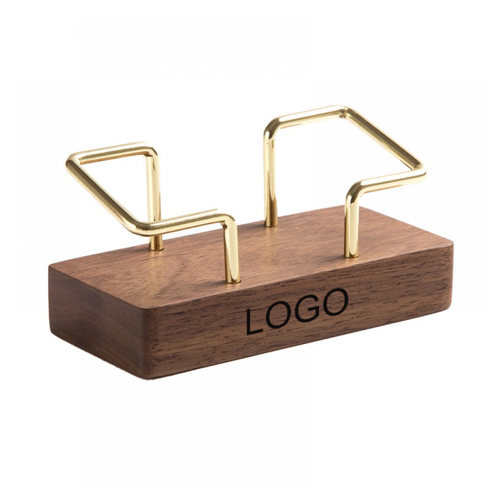 Creative Wooden Base Business Card Holder with Logo