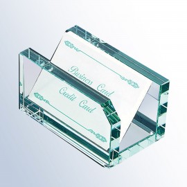 Custom Jade Glass Business Card Holder