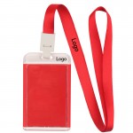 Promotional Acrylic Transparent ID Card Badge Holder with Lanyard