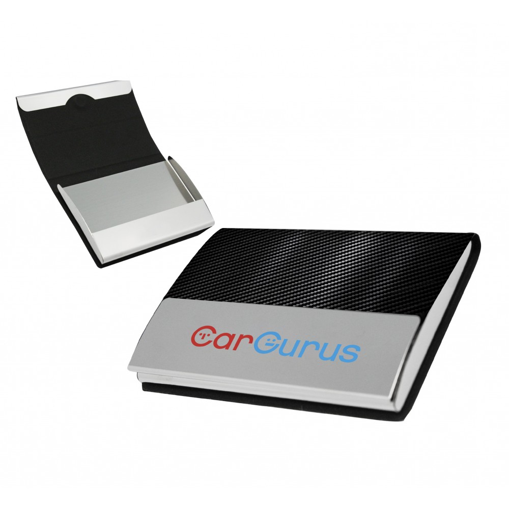 Logo Branded Carbon Fiber and Metal Business card Case