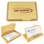 Customized 2-Way Bamboo Name Card Holder