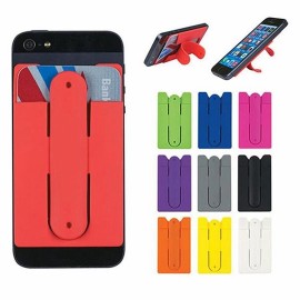 Promotional Silicone Phone Wallet with Stand  Promotional Silicone Phone Wallet with Stand