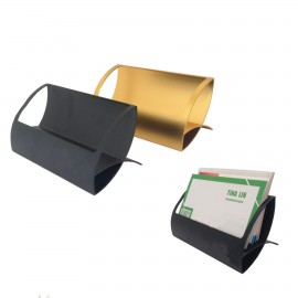 Promotional Aluminium Alloy Q Shape Business Name Card Stand/Card Holder  Promotional Aluminium Alloy Q Shape Business Name Card Stand/Card Holder