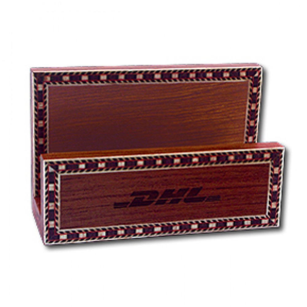 4-3/8"x1-3/4"x2-3/4" Card Holder/Letter Rack with Logo