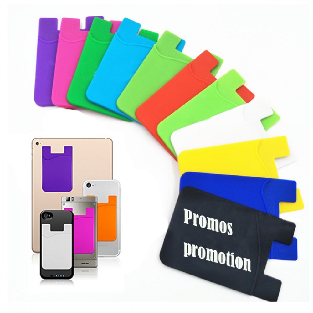 Logo Branded Silicone Cell Phone Wallet Logo Branded Silicone Cell Phone Wallet
