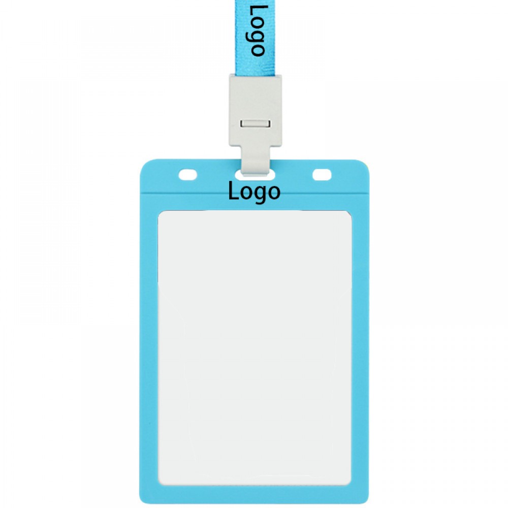 Personalized One-Piece Flip ID Card Badge Holder
