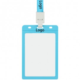 Personalized One-Piece Flip ID Card Badge Holder