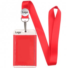 Custom Acrylic Transparent ID Card Badge Holder with Lanyard  Custom Acrylic Transparent ID Card Badge Holder with Lanyard