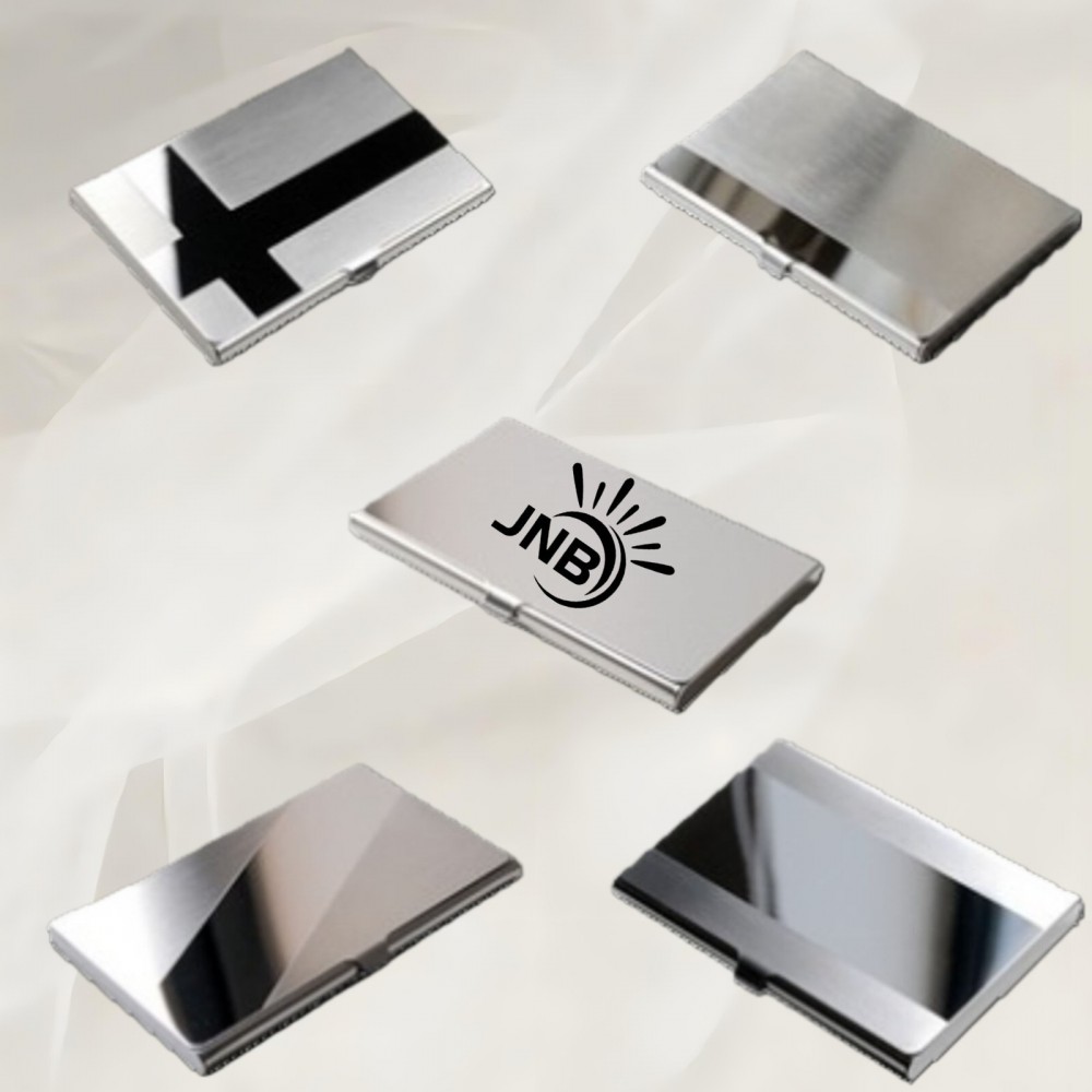 Premium Stainless Steel Card Case with Logo