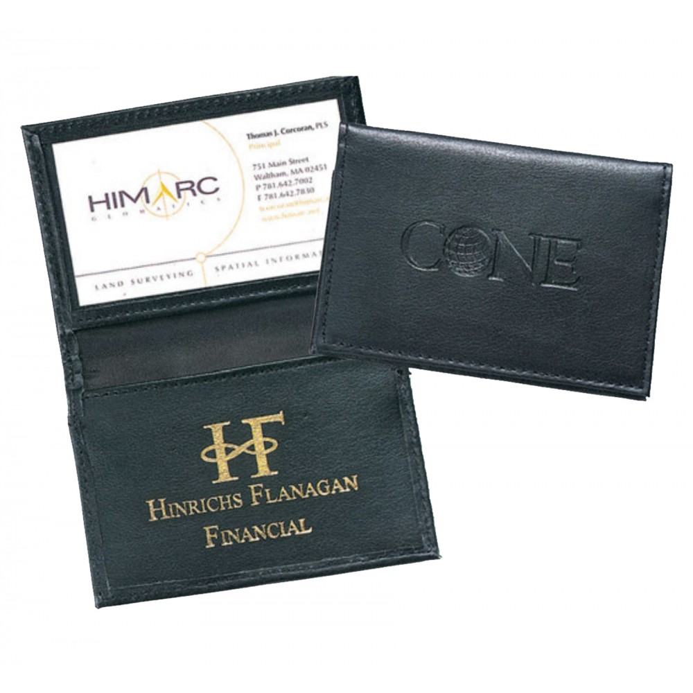 The Leader Leather Card Case with Logo The Leader Leather Card Case with Logo