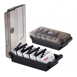 500 Cards Index Card Organizer With Dividers And Index Tabs with Logo