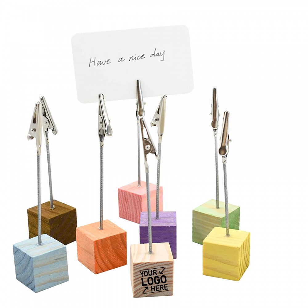 Wooden Memo Holder Stand with Logo Wooden Memo Holder Stand with Logo