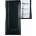 Atlantis Leather 4-Row Business Card File with Logo