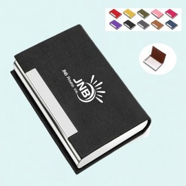 Stainless Steel PU Leather Business Card Holder Case Office with Logo  Stainless Steel PU Leather Business Card Holder Case Office with Logo
