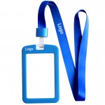 Personalized Silica Gel ID Card Badge Holder with Lanyard