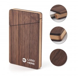 Portable Black Walnut Wood Business Card Holder with Logo