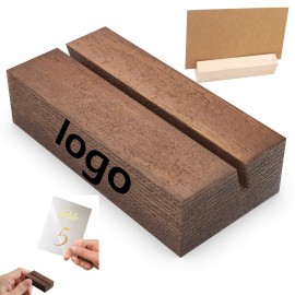 Pine Name Card Holder with Logo  Pine Name Card Holder with Logo
