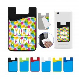 Silicone Phone Wallets w/ Screen Cleaner with Logo