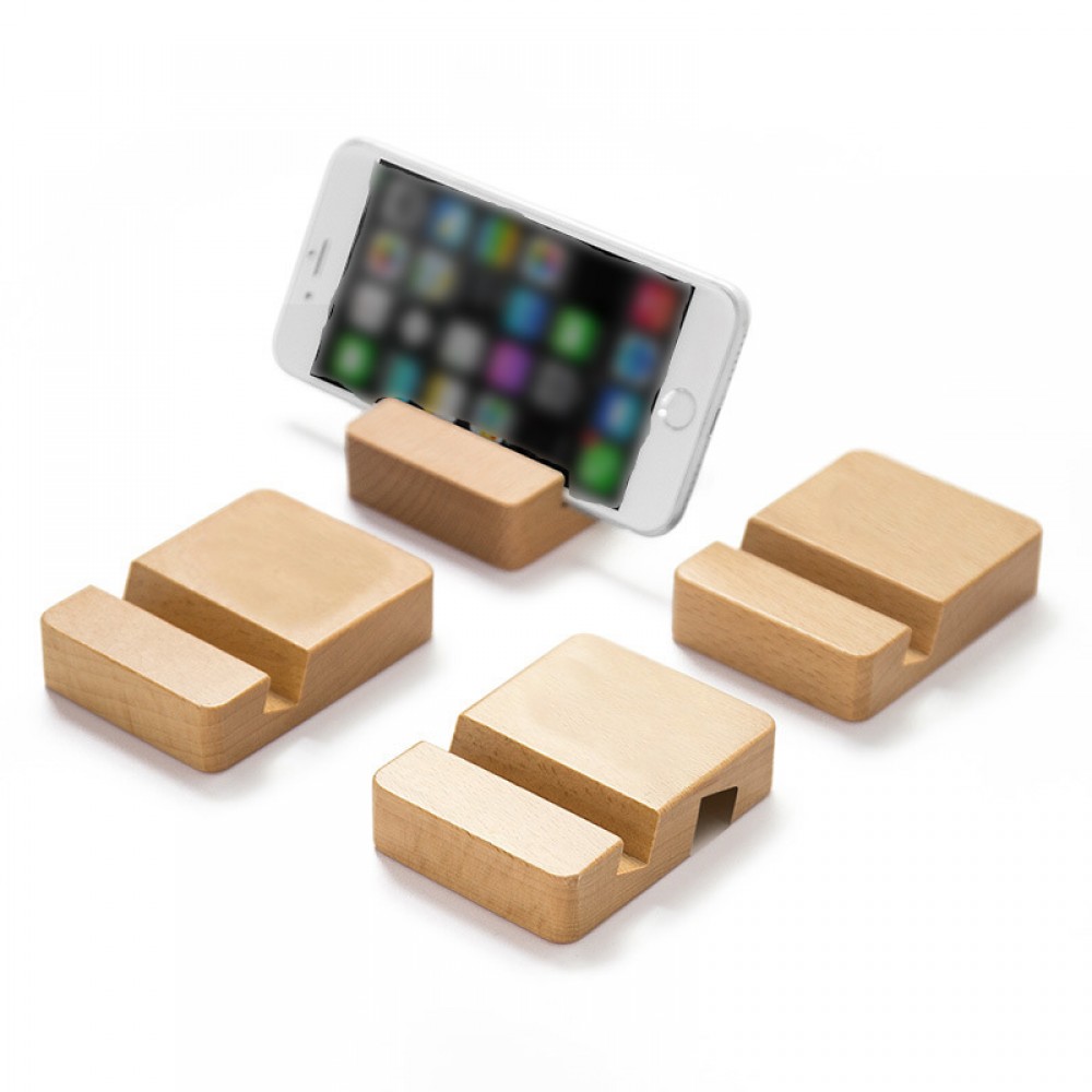 Dual-purpose Wooden Phone Holder with Logo