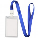 Frosted Transparent ID Card Badge Holder with Logo