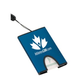 Logo Branded Aliante Card Holder w/Lanyard - Blue