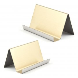 Stainless Steel Business Card Holder Stand with Logo  Stainless Steel Business Card Holder Stand with Logo