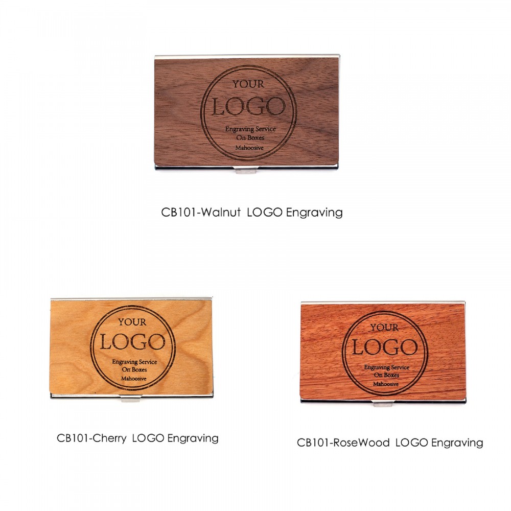 Personalized Wooden Business Card Holder with Logo Personalized Wooden Business Card Holder with Logo
